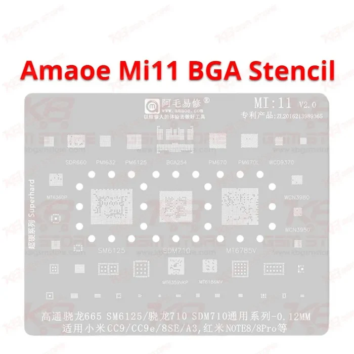 Amaoe Mi11 BGA Stencil