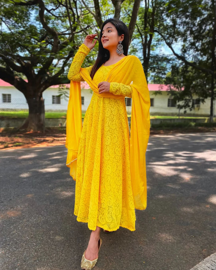 Anarkali Yellow