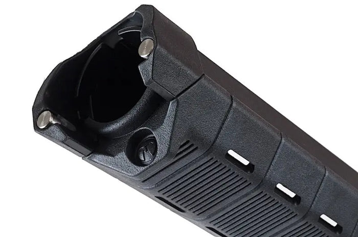 ARES M4 frontsæt 256 mm sort, detalje nær mundingen