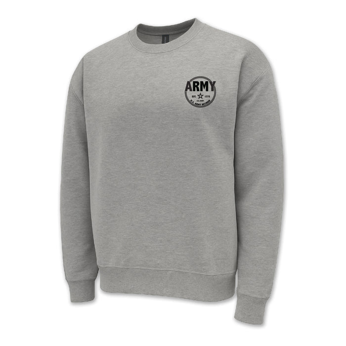 Army Retired Left Chest Crewneck