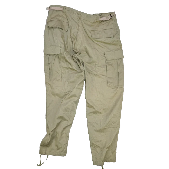 Atlanco Khaki BDU Trousers - Large Long - Army & Outdoors - Combat Trousers