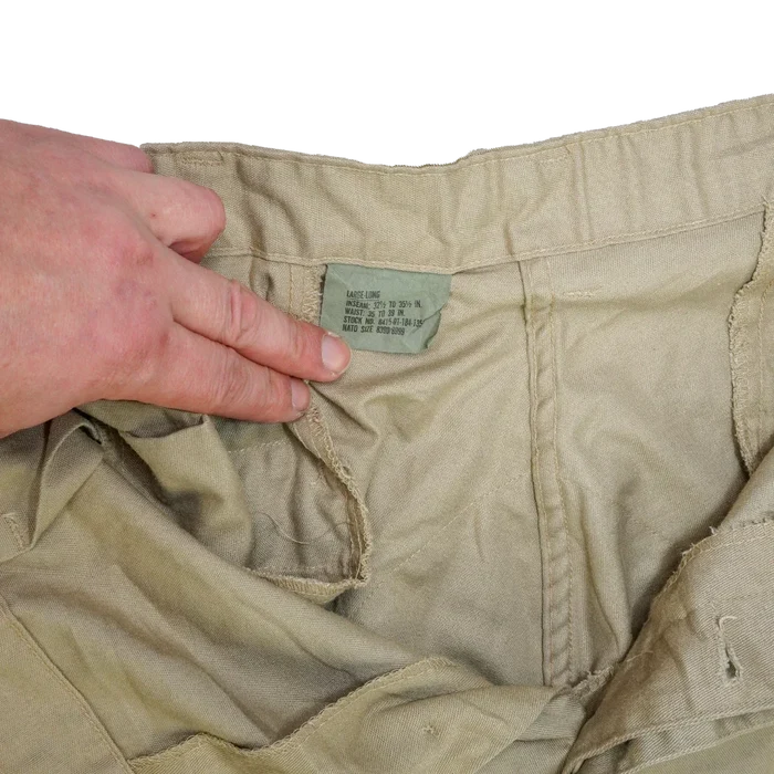 Atlanco Khaki BDU Trousers - Large Long - Army & Outdoors - Combat Trousers