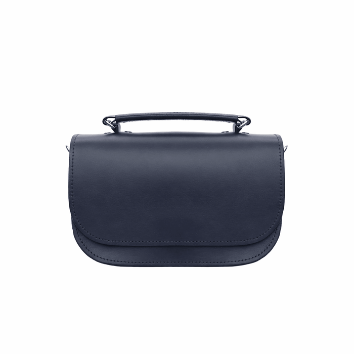 Aura Handmade Leather Bag – Navy Blue - Bascora