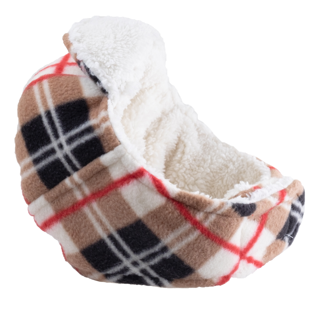 TAN-PLAID-AVIATOR-DOG-HAT