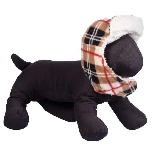 TAN-PLAID-AVIATOR-DOG-HAT