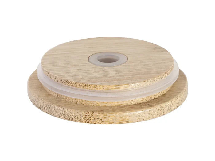 Bamboo Lid with Straw Hole and Silicone Ring Gasket for BN27