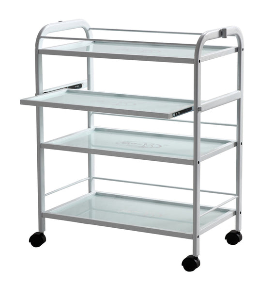 Barneys Chiswick Beauty Trolley 4 Shelves - White