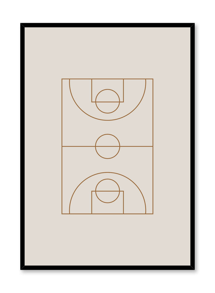 Minimalist design poster by Opposite Wall with Beige Mood abstract graphic design basketball court