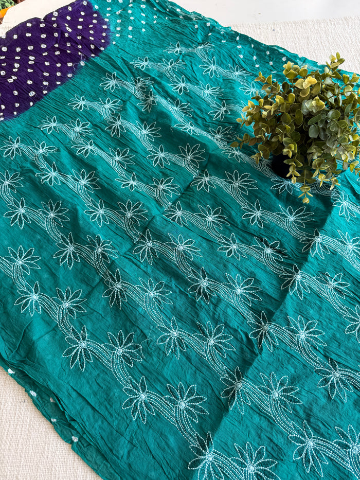 Bhandhej pure cotton saree