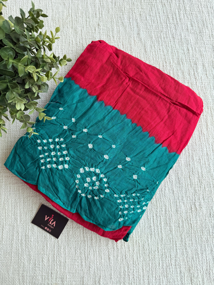 Bhandhej pure cotton saree