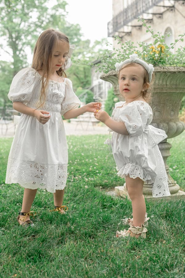 Blanca White Cotton Dress - Petite Maison Kids