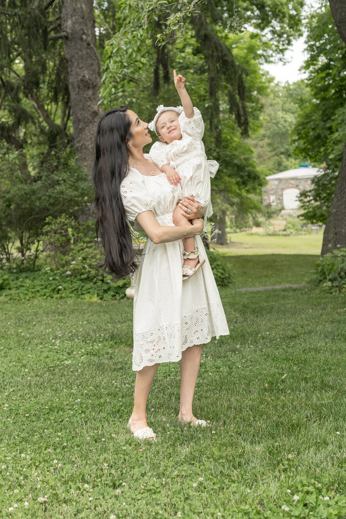 Blanca White Cotton Mom Dress - Petite Maison Kids