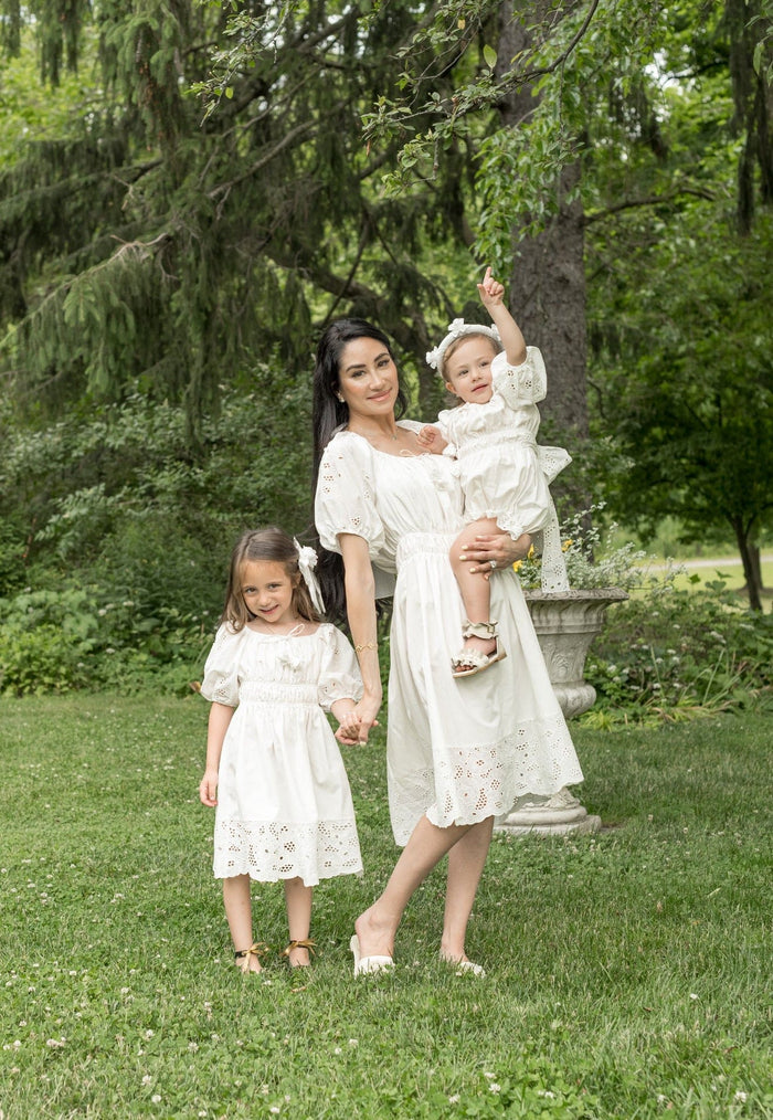 Blanca White Cotton Mom Dress - Petite Maison Kids
