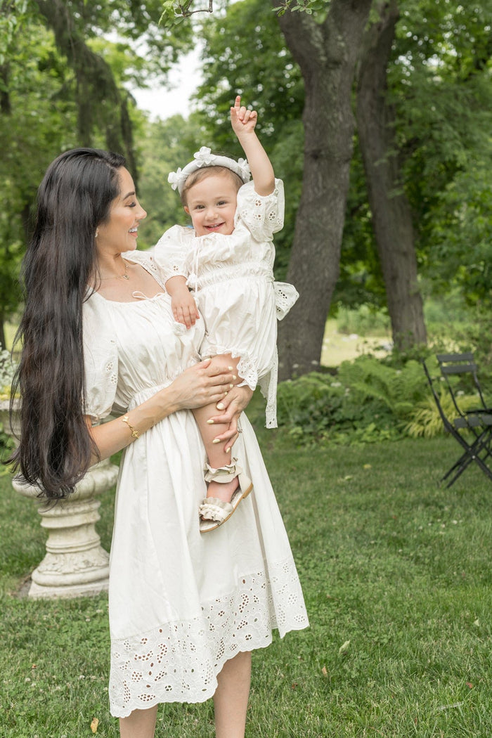 Blanca White Cotton Mom Dress - Petite Maison Kids