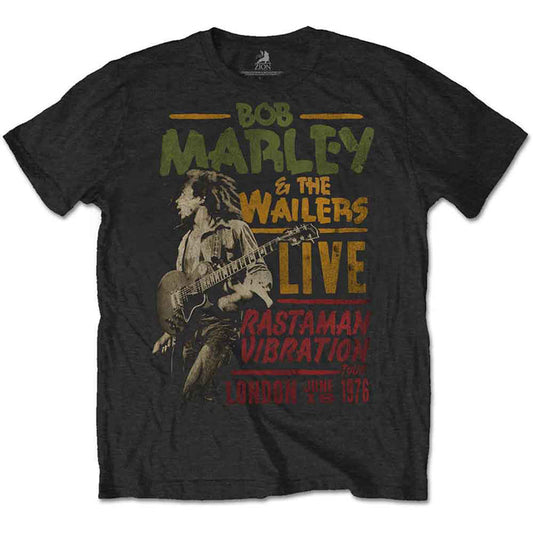 BOB MARLEY - RASTAMAN VIBRATION TOUR 1976 - T-Shirt Black