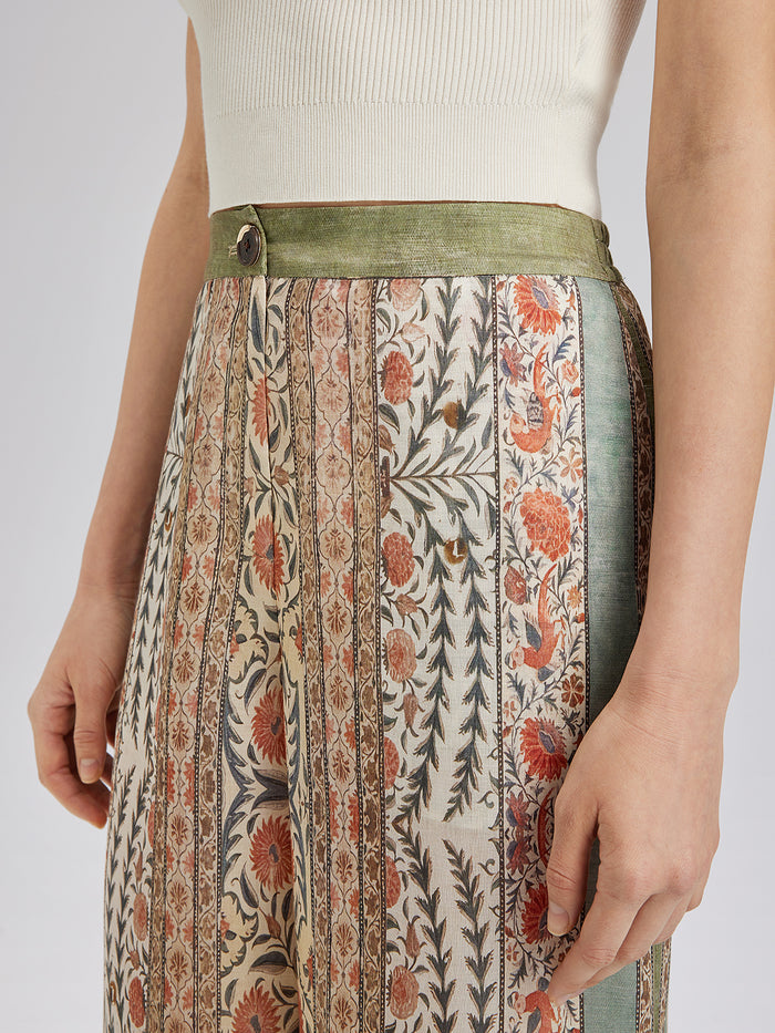 Botanical Lace Trim Resort Pants