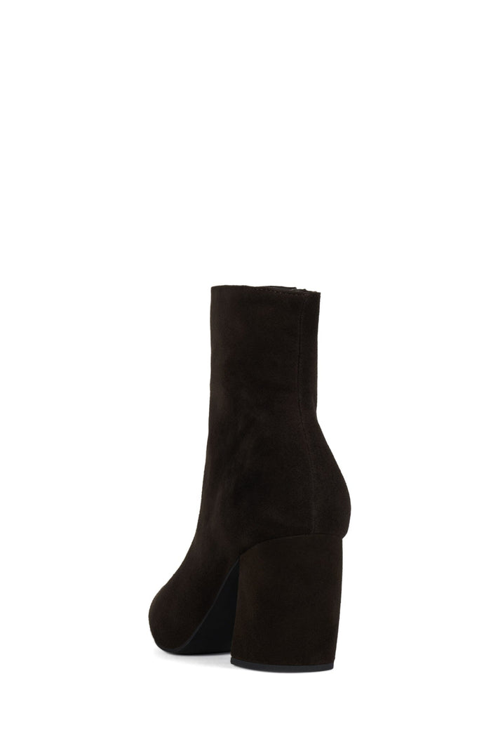BOTITA Jeffrey Campbell Heeled Ankle Boot Brown Suede