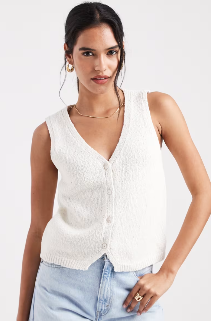 Boucle Vest - Ecru