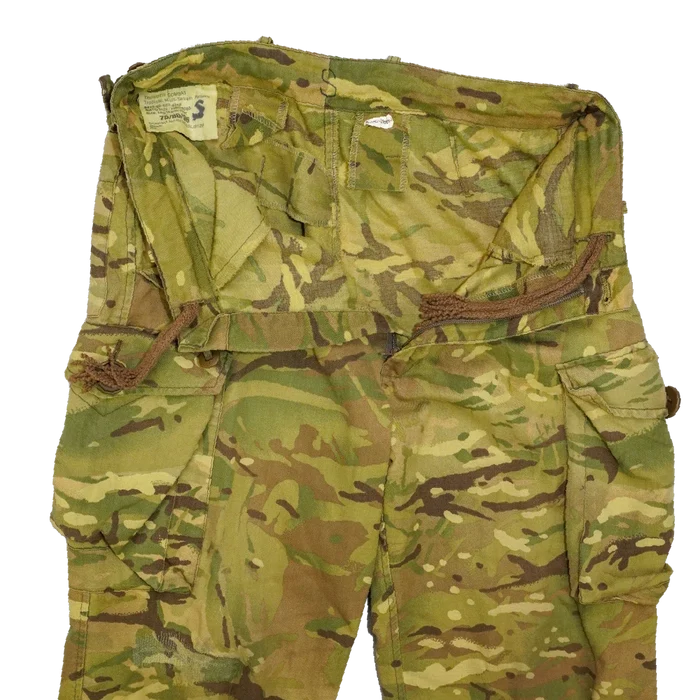 British MTP Yellow Dyed Barracks Trousers - 80cm, Medium - Film Production Used - Combat Trousers
