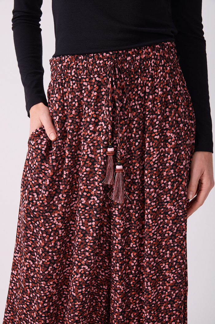 Brown Drawstring Wide-Leg Pants_5