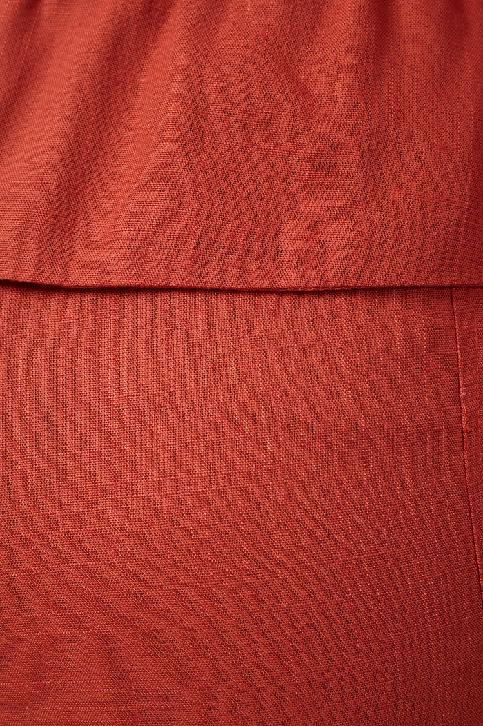 Brown Flap Waist Drawstring Pants_6