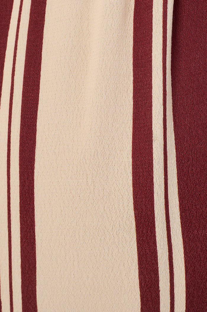 Brown Stripes Drawstring Wide-Leg Pants_6