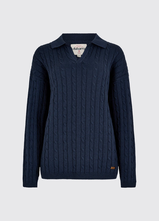 Brownville Women's Cable Knit Jumper - Navy