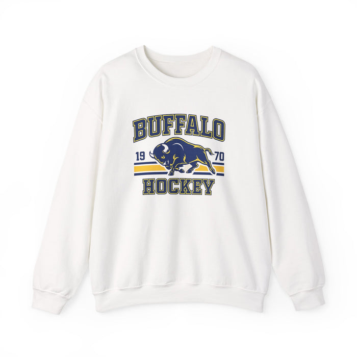 Buffalo NY Hockey Sweatshirt – Retro 1970 Bison 716 Crewneck | Teesrus716
