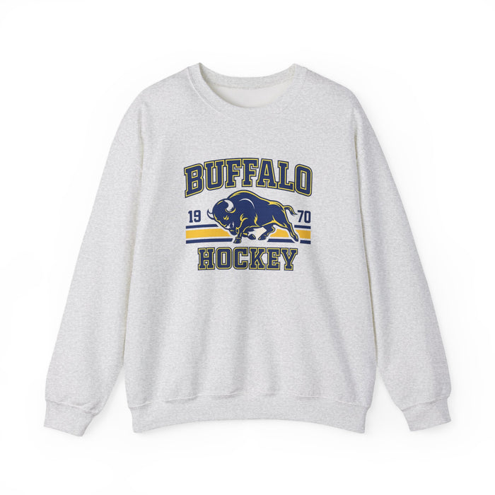 Buffalo NY Hockey Sweatshirt – Retro 1970 Bison 716 Crewneck | Teesrus716