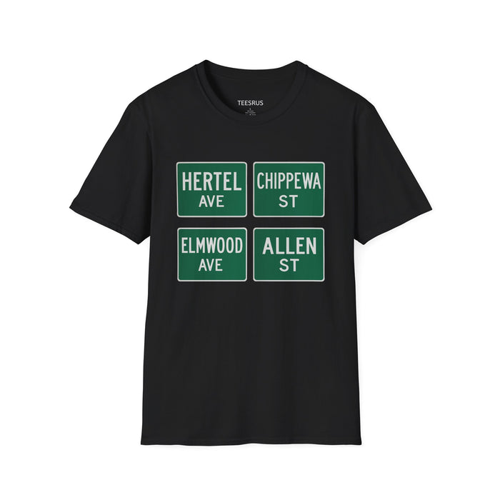 Buffalo NY Street Sign Unisex Softstyle T-Shirt, Tee, Shirt, Apparel, Top, Tee for Buffalo Lover