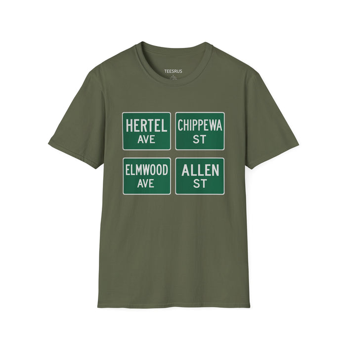 Buffalo NY Street Sign Unisex Softstyle T-Shirt, Tee, Shirt, Apparel, Top, Tee for Buffalo Lover