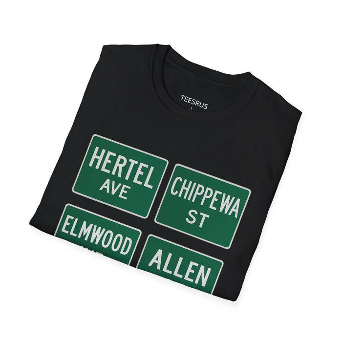 Buffalo NY Street Sign Unisex Softstyle T-Shirt, Tee, Shirt, Apparel, Top, Tee for Buffalo Lover