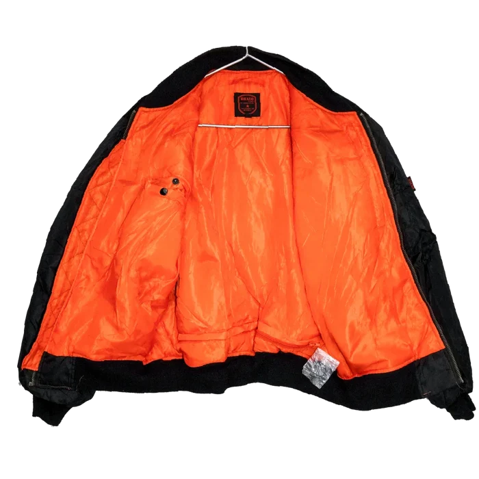 Burk's Bay Black MA-1 Flight Jacket - Large - Army & Outdoors - Flight Jackets