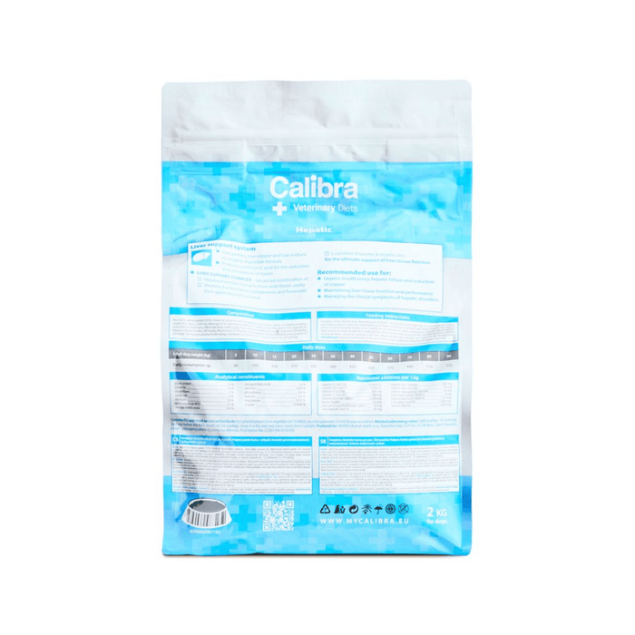 A 3L bag of Calibra Veterinary Care Magellan cat food, showing the back panel with product details, nutritional information, and a small bowl icon, on a white background.