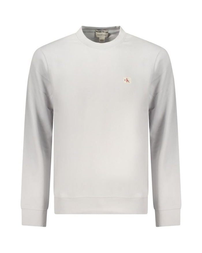 Calvin Klein Gray Cotton Men Sweatshirt