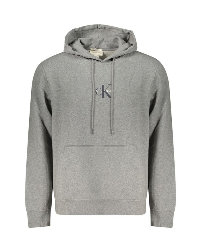 Calvin Klein Gray Cotton Men's Hoodie