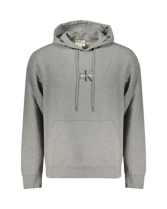 Calvin Klein Gray Cotton Men's Hoodie