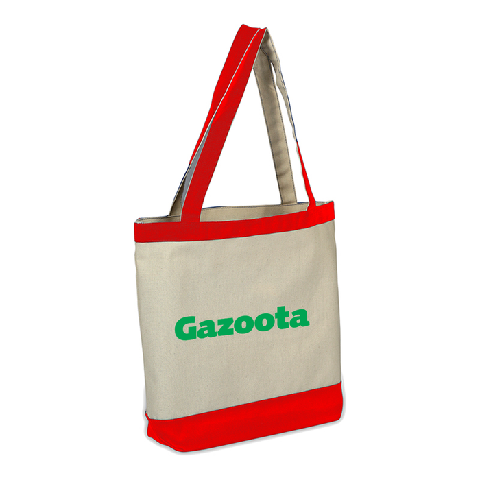 Canvas Color Accent Tote, Printed
