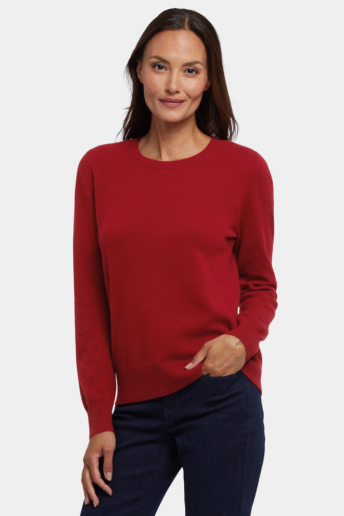 Cashmere Essential Crewneck Sweater - Red
