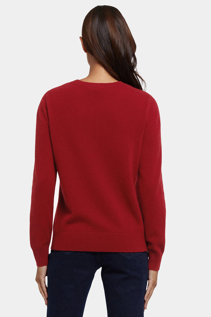 Cashmere Essential Crewneck Sweater - Red