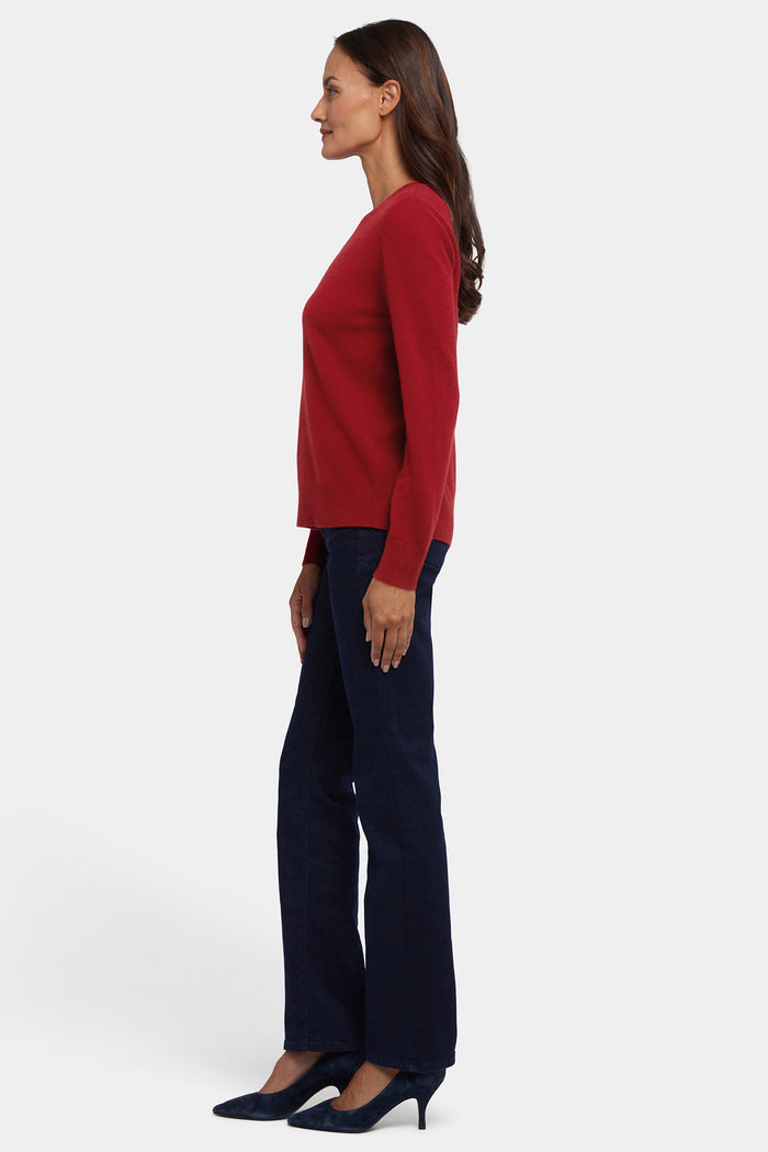 Cashmere Essential Crewneck Sweater - Red