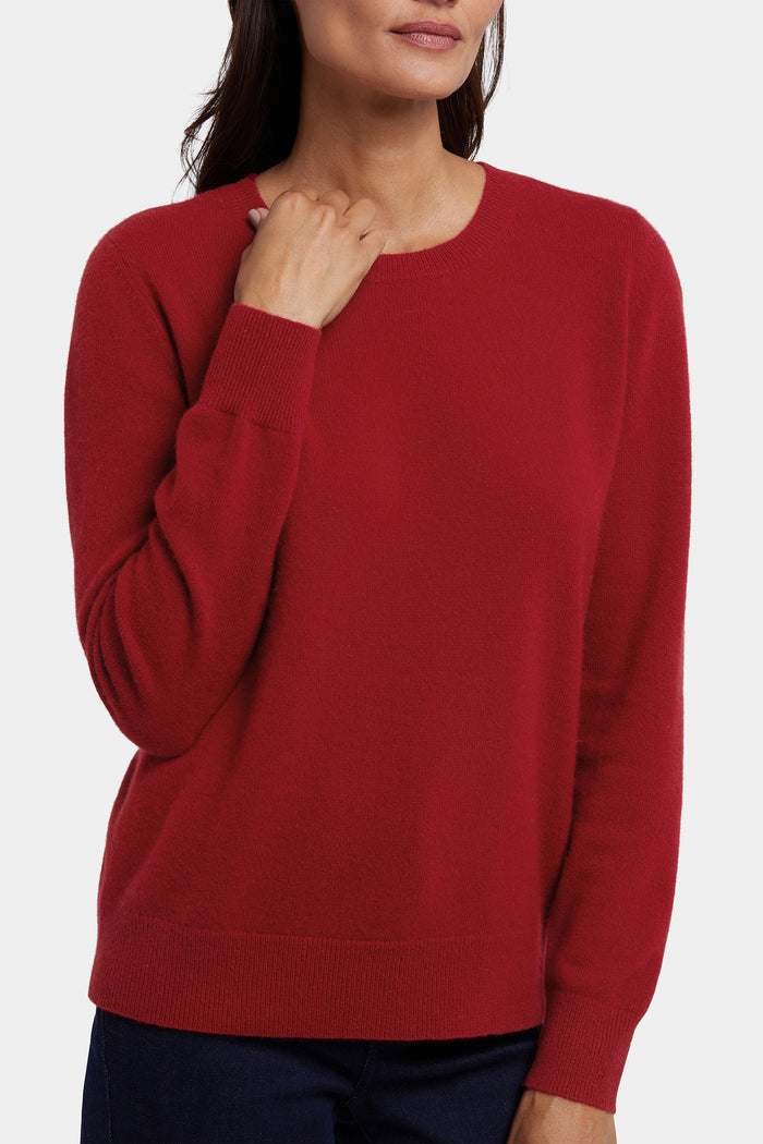 Cashmere Essential Crewneck Sweater - Red