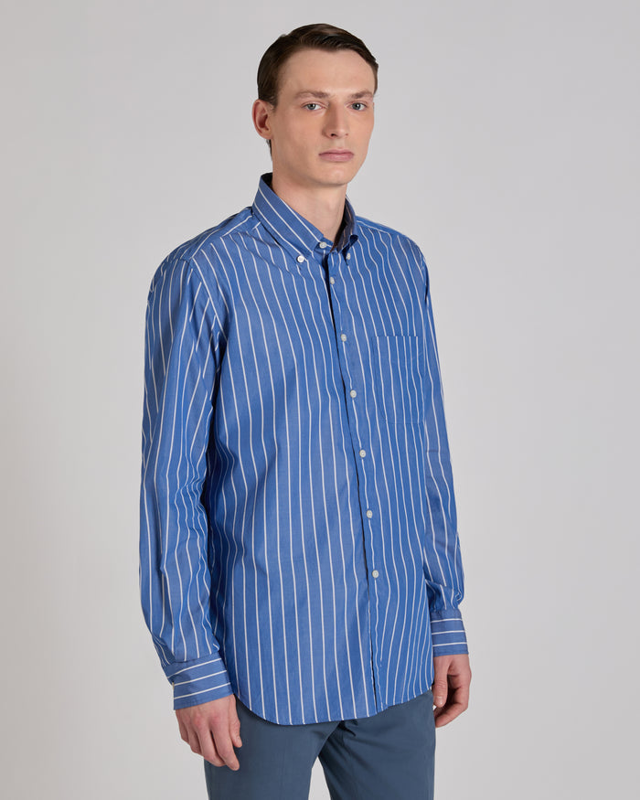 Casual fit cotton poplin shirt