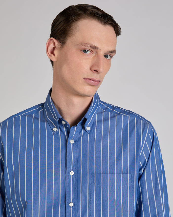 Casual fit cotton poplin shirt