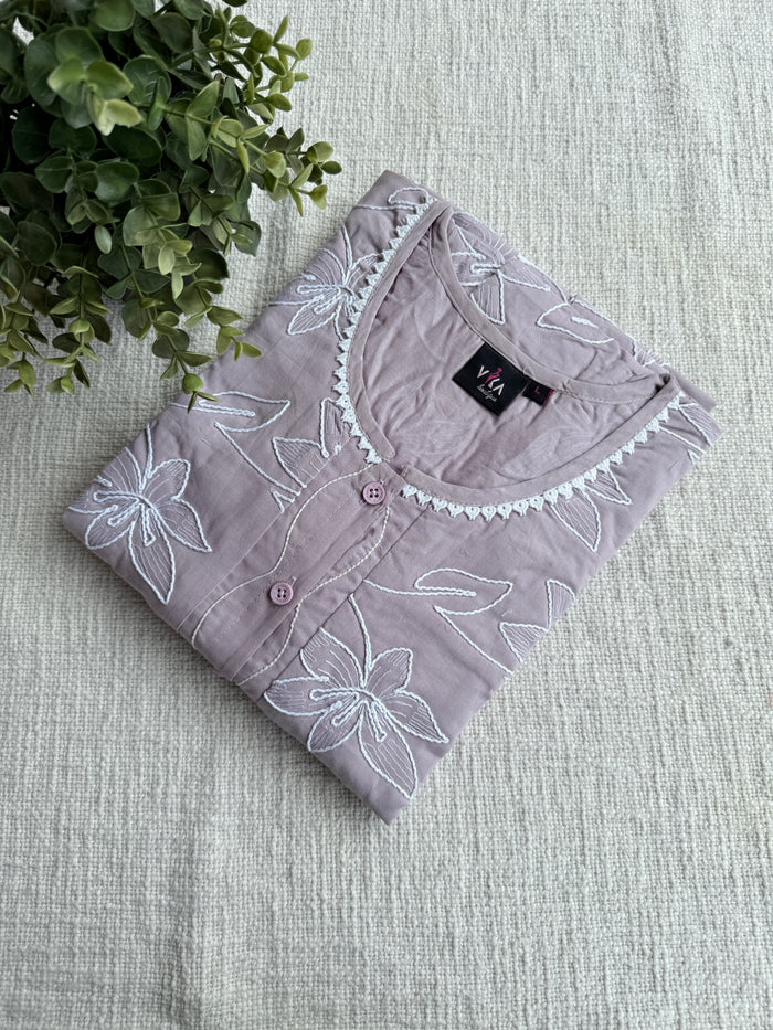Celebrity cotton Emb nighty