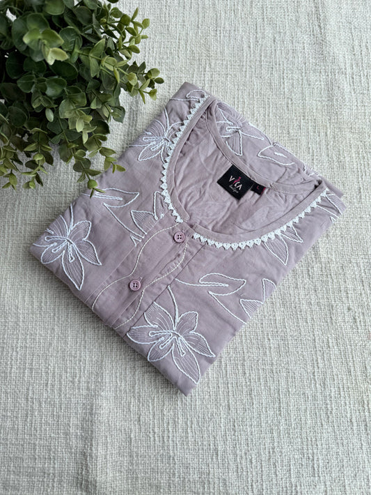 Celebrity cotton Emb nighty