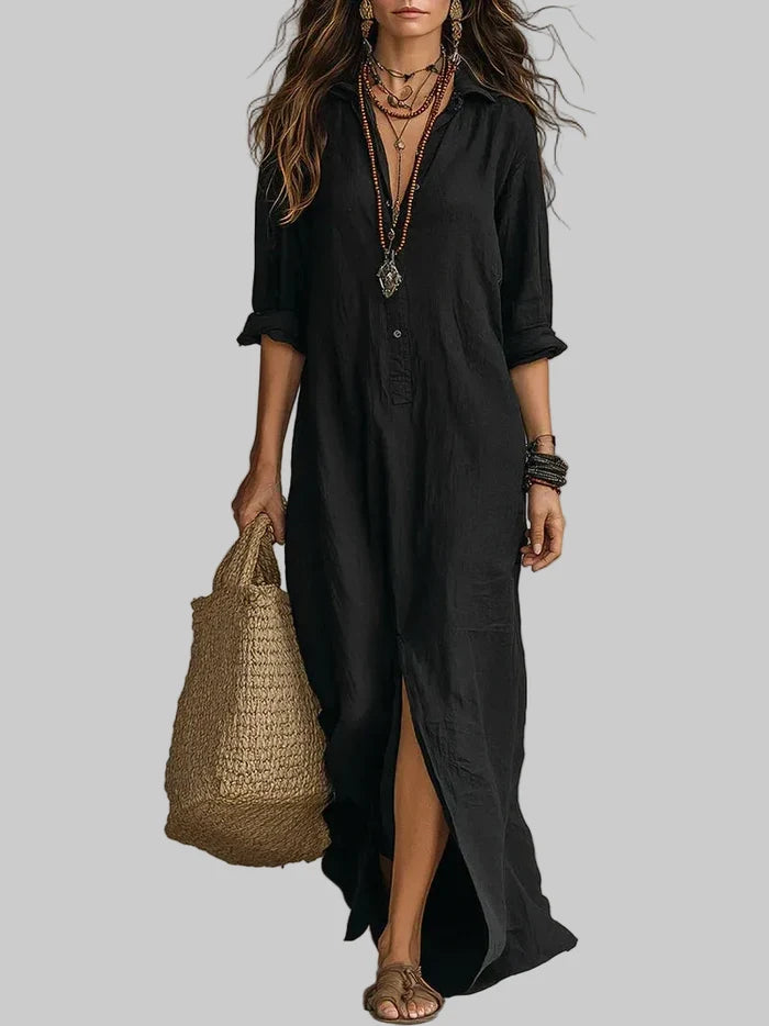 Celine | Button Maxi Dress