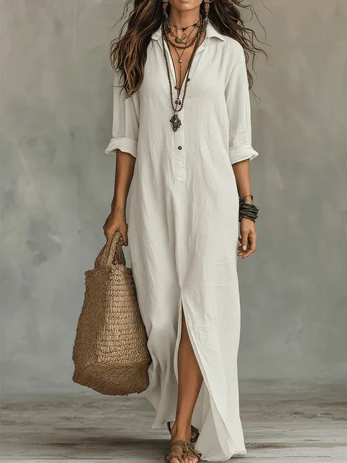Celine | Button Maxi Dress