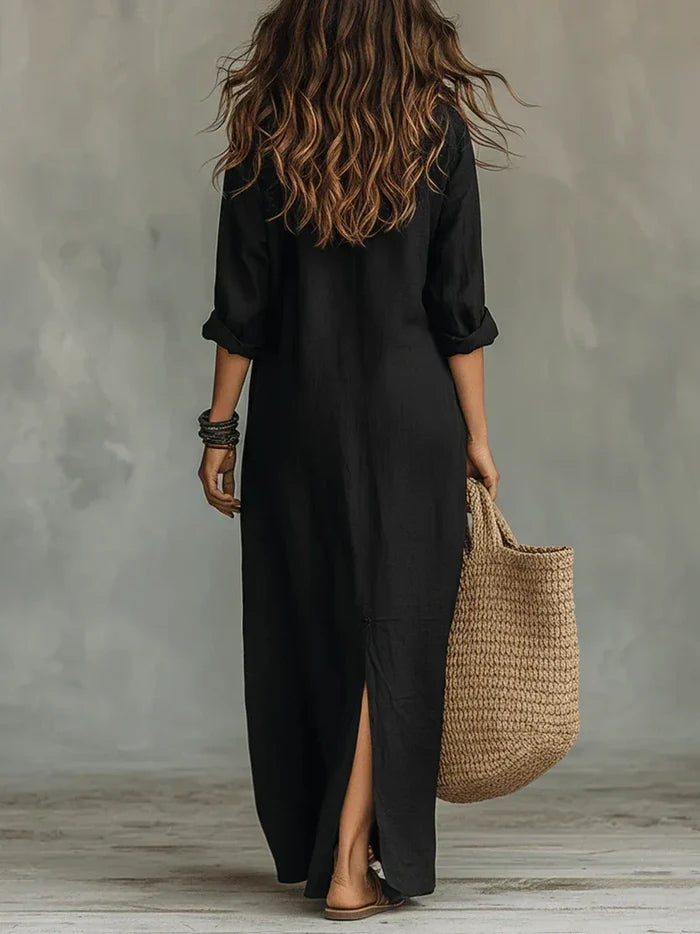 Celine | Button Maxi Dress