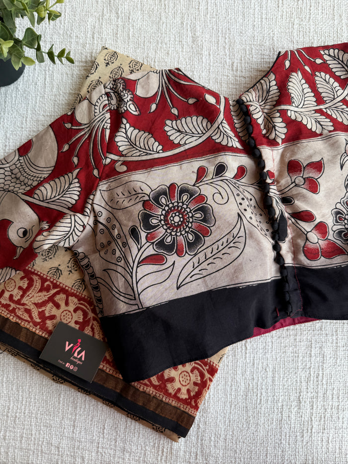 chanderi saree with Ready blouse - size 36